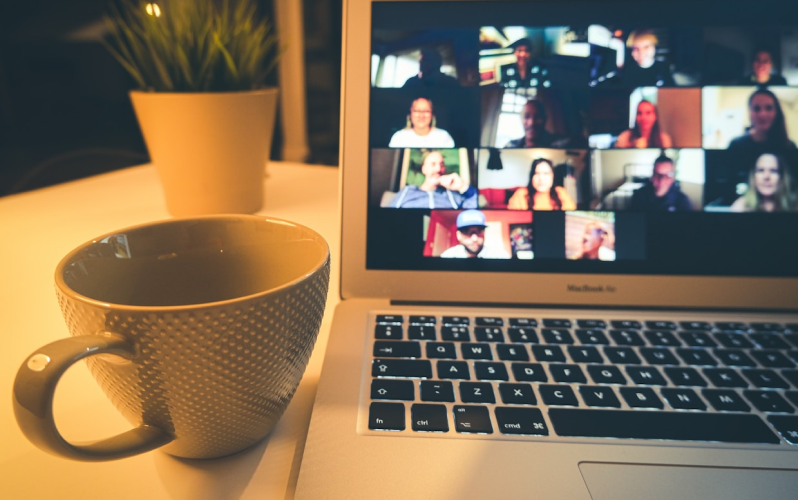 Laptop With Cup